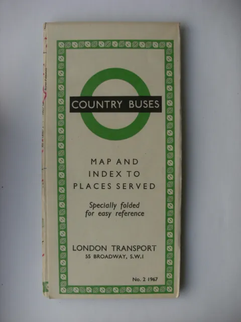 1967 London Transport Country Bus Route Map No 2 (Shop Ref LC7)