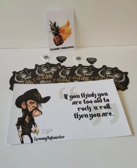 Motorhead x 5 Beer Mats Lemmy Quotes. PLUS ART CARD AND 4 X PLECTRUMS