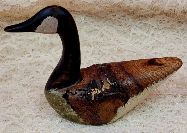 Canadian Setting Goose Handcrafted Carved Wood Chris Boone 2013