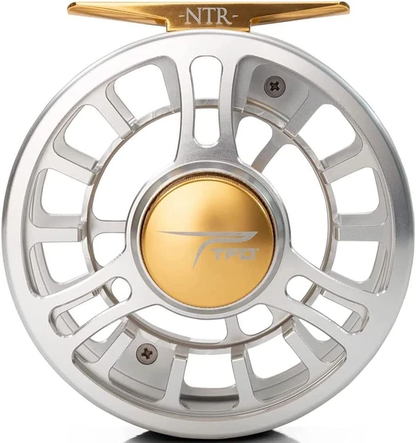 Temple Fork Outfitters NTR II Large Arbor Fly Reel Clear/Gold CNC Aluminum