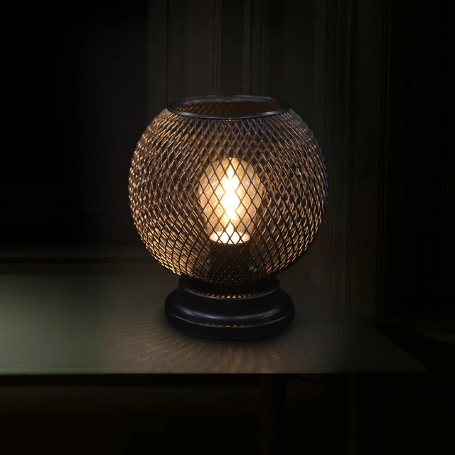 CREATIVE WROUGHT IRON Hollow Spray Paint Night Light Metal Mesh