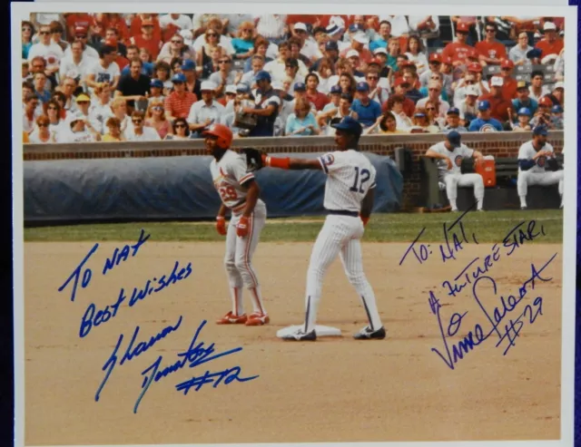 Autographed Color Photo>Mlb Baseball Players>Shawon Dunston & Vince Coleman