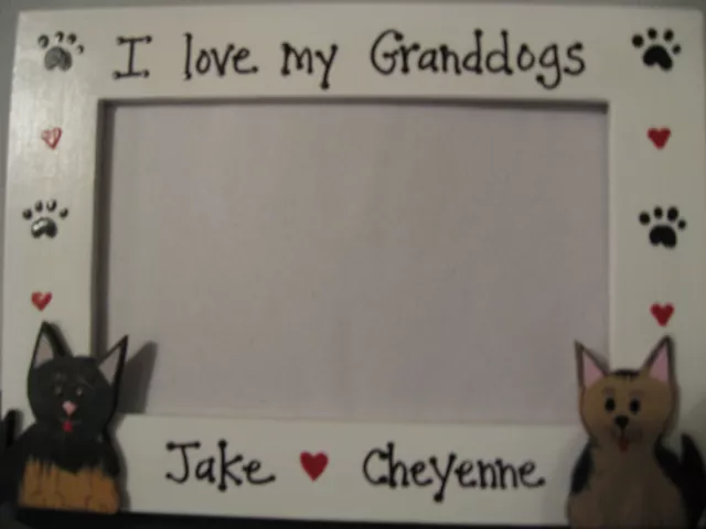 Cat Frame PERSONALIZED - I LOVE MY Grandcats - custom pet photo picture frame
