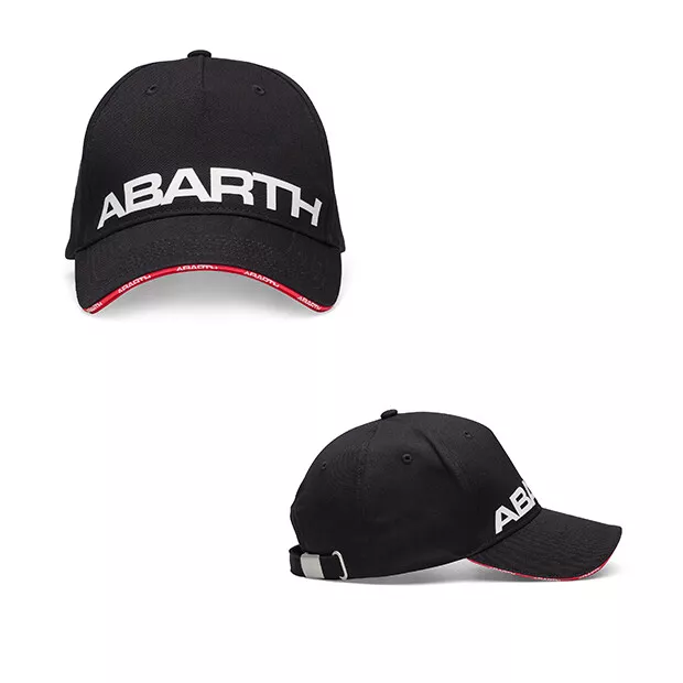 Cappellino con Visiera Nero con Logo Bianco ORIGINALE Abarth New Merchandising