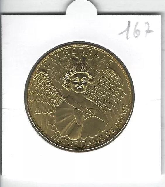 Médaille Souvenir 167 - 51 Reims Cathédrale Ange, 2008, Arthus-Bertrand