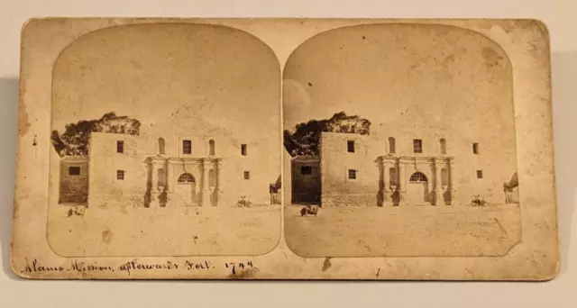 The Alamo Mission San Antonio Texas Stereoview Photo Doerr & Jacobson