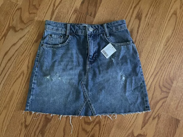 NWT Urban Outfitters BDG Roxi Destructed Distressed Denim Mini Skirt Sz S