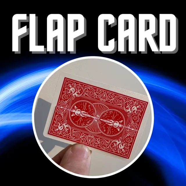 Pro Magic FLAP CARD Fahrrad ROT auf BLAU Farbwechsel - elastischer Mechanismus