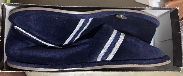 VTG 1980S JIFFIES Men's House Shoes Slippers Blue Cotten Valor, Sz 10 ...