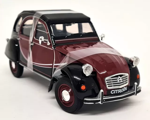 Nex 1/24 Citroen 2CV 6 Charleston Maroon Glue Marks on Window Diecast model car