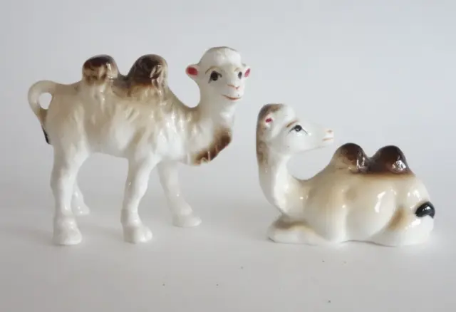 Vintage Bone China Miniature Camel Animal Figurines Japan