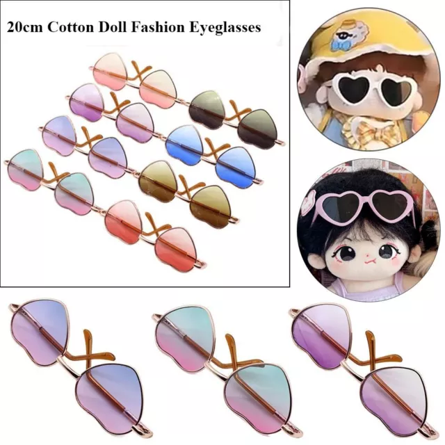 BJD For 20cm Dolls Plush Doll Eyeglasses Glasses Clothes Cute Heart Frame