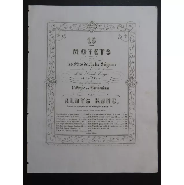 KUNC Aloys Adoremus et procidamus Chant Orgue ou Harmonium ca1875 2