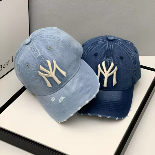 Y2k Unisex New York NY Baseball Men Women Hat Sport Snapback Denim Cap