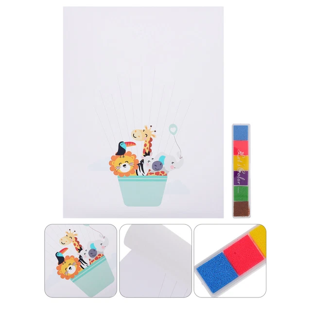 Pintura de huellas dactilares blanca también pintura de dedos tela de fibra química
