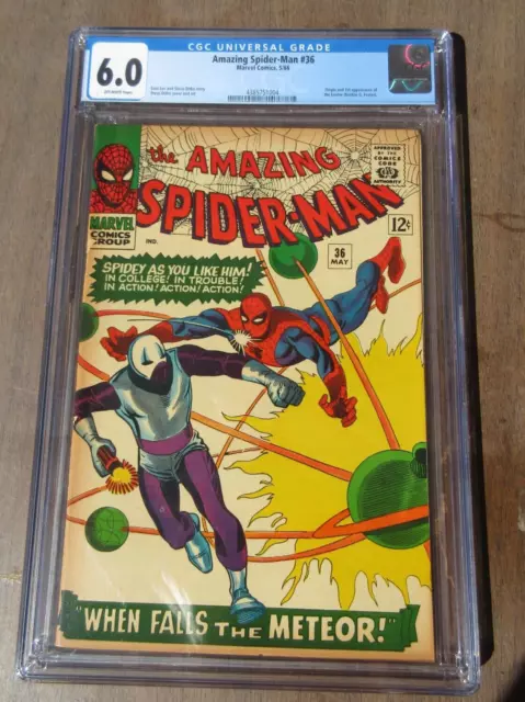 AMAZING SPIDER-MAN CGC 6.0 #36 COMIC 5/1966 - ORIGIN & 1st APP OF THE LOOTER