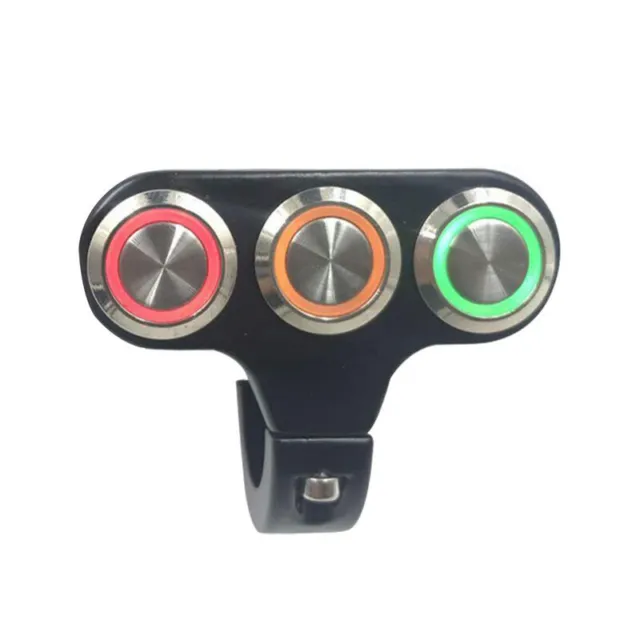 Motorcycle Switch 7/8"Handlebar Mount Control ON/OFF High Low Beam 12V LED Light