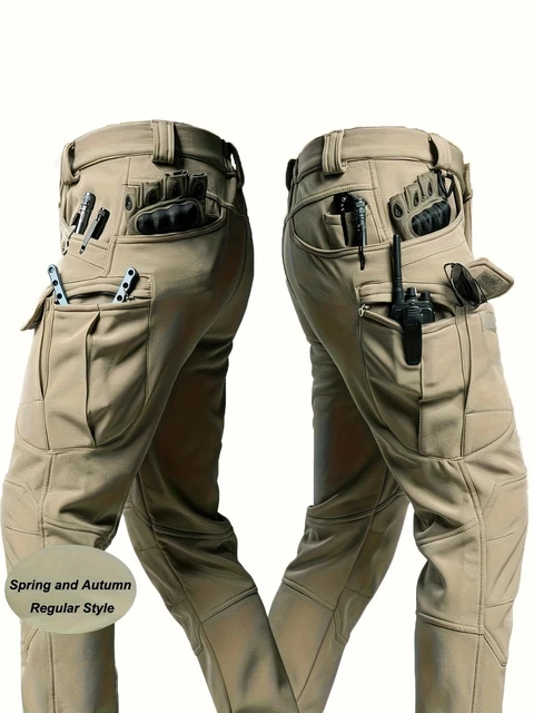 Pantaloni cargo da uomo Relaxed Fit, in cotone, da trekking, da uomo, casual, da lavoro, da uomo, per attività all'aperto, militari, con tasche multiple, pantaloni cargo da uomo, lunghi