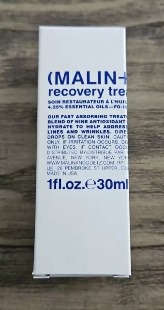 MALIN+GOETZ Recovery Treatment Oil Full Size 1 oz Face Facial All Natural