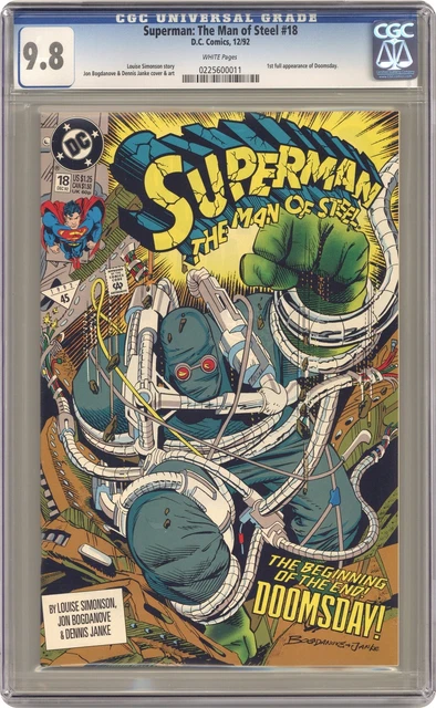 Superman The Man of Steel #18D CGC 9.8 1992 0225600011 1st full app. Doomsday