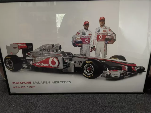 Vodafone Mclaren Mercedes Framed Photo
