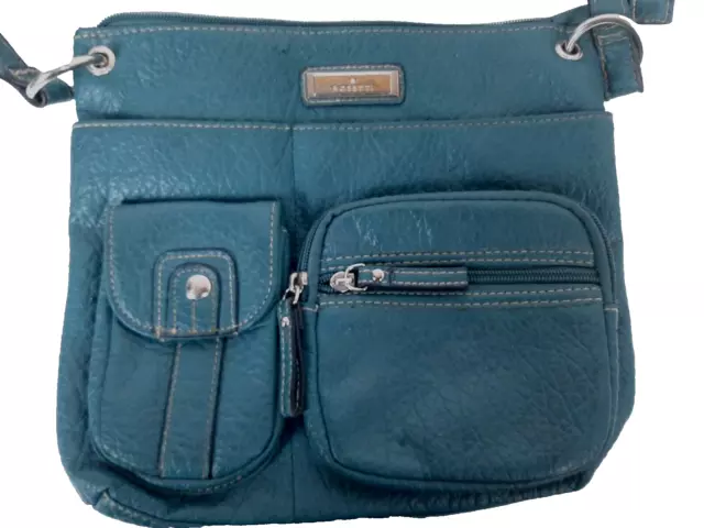 Rosetti Womens Crossbody Purse Handbag Green 2 Pocket Bag Adjustable Strap