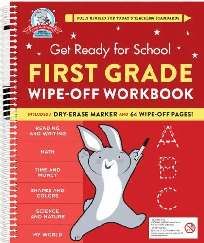 Get Ready for School: First Grade Wipe-Off Workbook by Stella, Heather