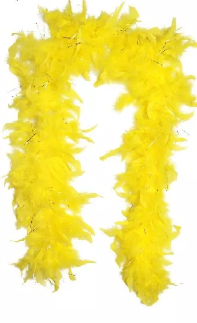 Easter Yellow Feather Boa Scarf Garland Bonnet Hat Decoration Crafts Fancy Dress