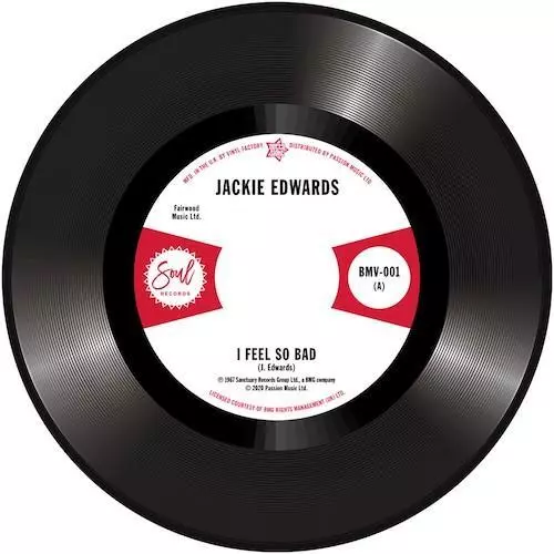 JACKIE EDWARDS I Feel So Bad - New Northern Soul Mod 45 (Outta Sight) 60s R&B