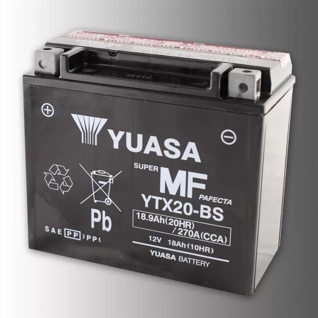 YUASA YTX20-BS Motorradbatterie 12V 18Ah AGM VRLA wartungsfrei