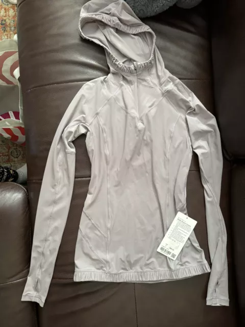 LULULEMON WATER BOUND Hoodie Zip Up Jacket 2 Gray Silver 53.04