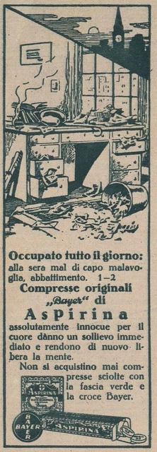 V3206 Bayer ASPIRIN tablets - 1927 vintage advertising - Vintage advertising