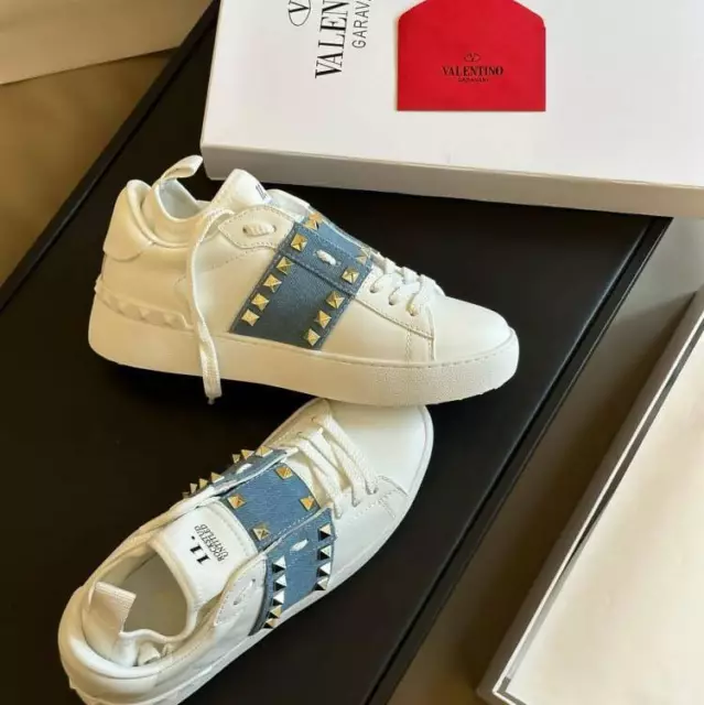 original Valentino Garavani Rockstud Denim shoe Sneaker women with box invoice