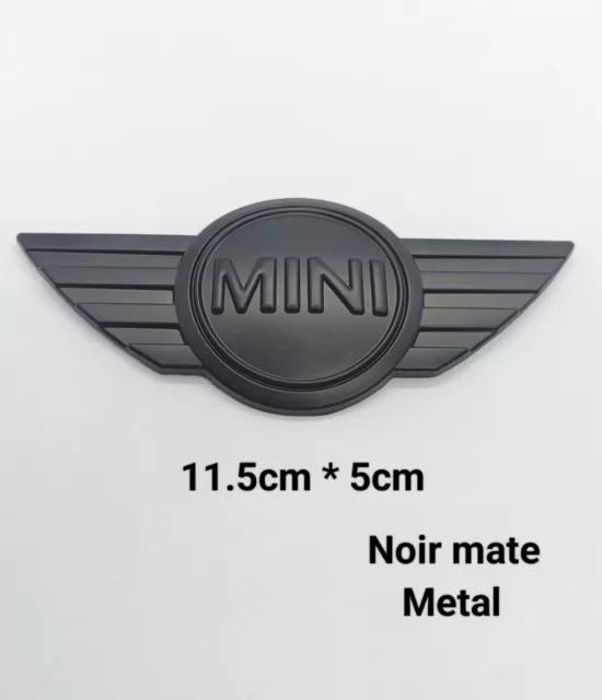 Logo Mini Cooper  Noir Mat En Métal 11.5*5cm Capot Emblème Arrière