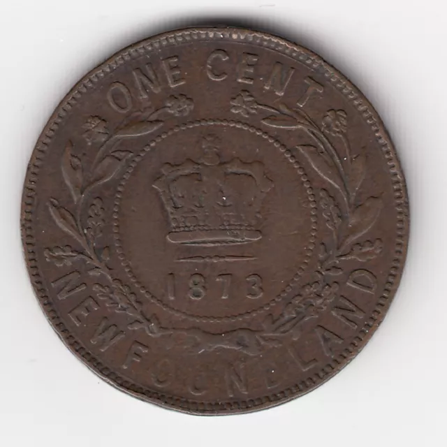 1873 Newfoundland Large One Cent Coin