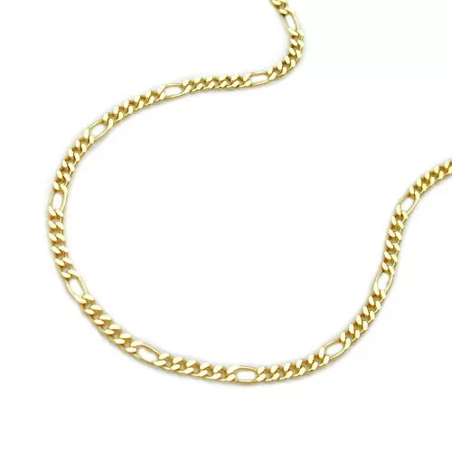 Echt Gold 333 Juwelier Figaro Hals Kette Stärke 1,5 mm 8 Kt Gelbgold Collier Neu