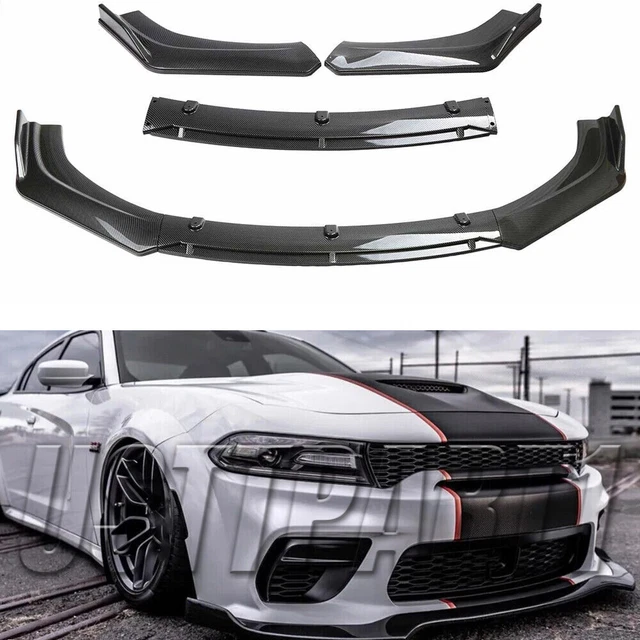 FRONT BUMPER LIP Body Kit Spoiler Splitter Carbon Fiber For Dodge