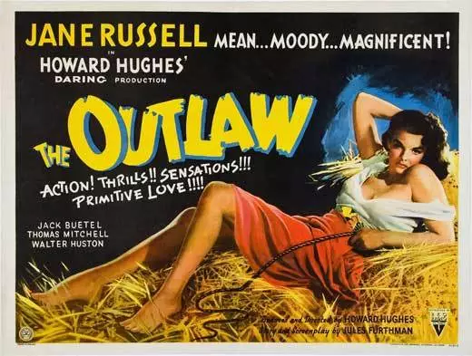 THE OUTLAW Movie POSTER 30x40 UK Jane Russell Jack Buetel Walter Huston Thomas