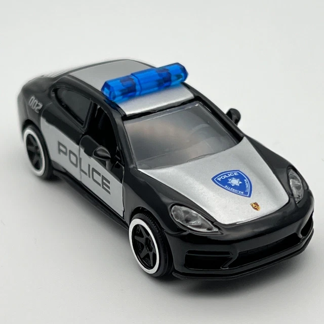 Miniature Majorette Porsche Panamera Police Bulgare Blanche 1:64 - Sans Boîte, Neuve
