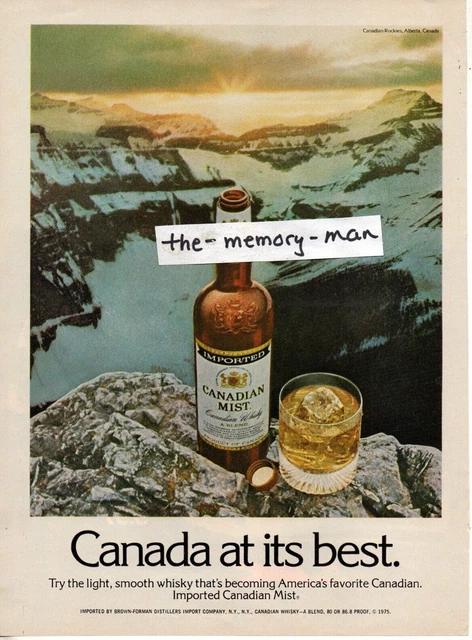 Canadian Mist Whisky 1976 Picture Print Ad Clipping Page Trax Footwear ad