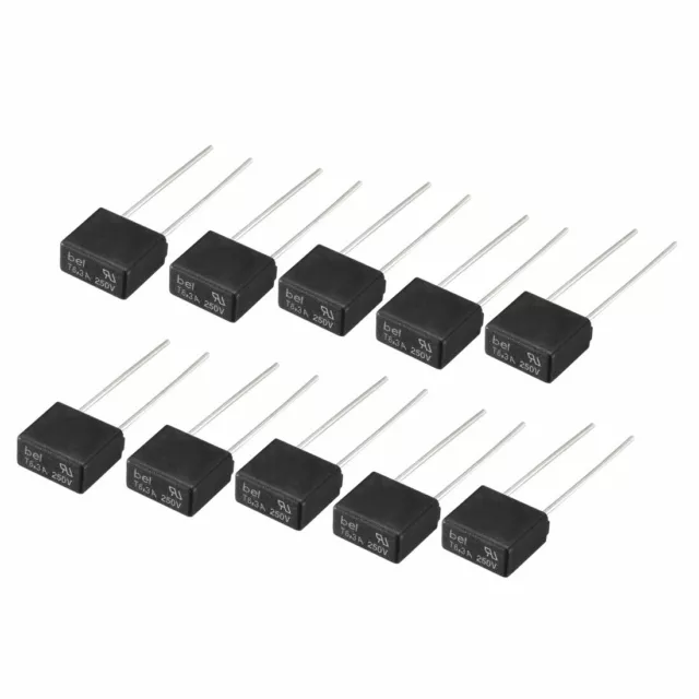 Fusible Micro fusion lente miniature monté par DIP 10pc T6.3A 6.3A 250V Noir