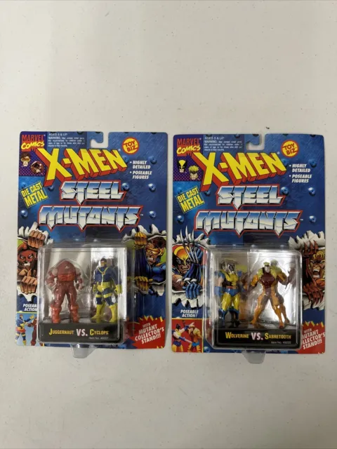 X-MEN Steel Mutants 1994 Wolverine Vs Sabretooth Action & Juggernaut Vs Cyclops