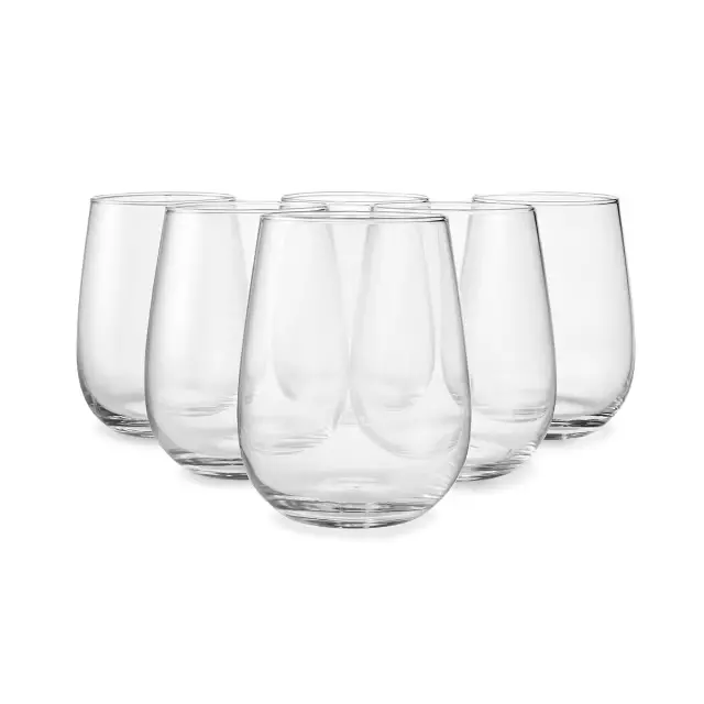 Set of 6 Positano Stemless Wine Glasses Red Wine clear Wine Glasses Glassware Au