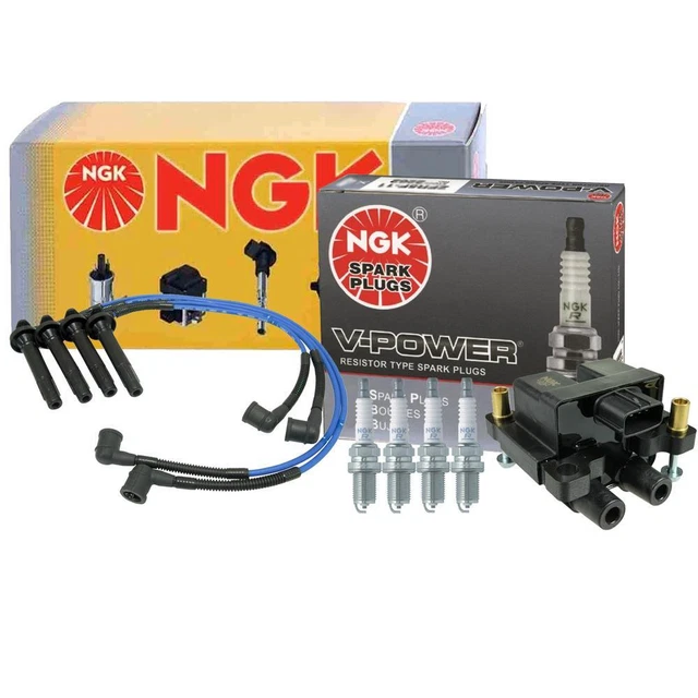 NGK DIS IGNITION Coil Wires & 4 VPower Spark Plugs Kit For Subaru 2.5