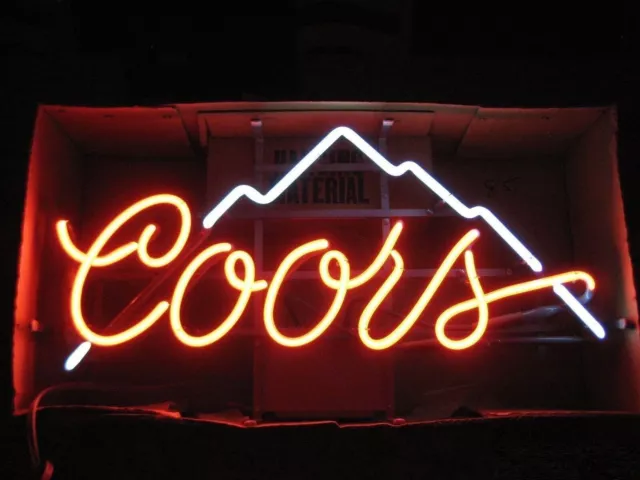 New Coors Light Mountain Glass Beer Neon Sign Advertising Light Artwork 17"x14"