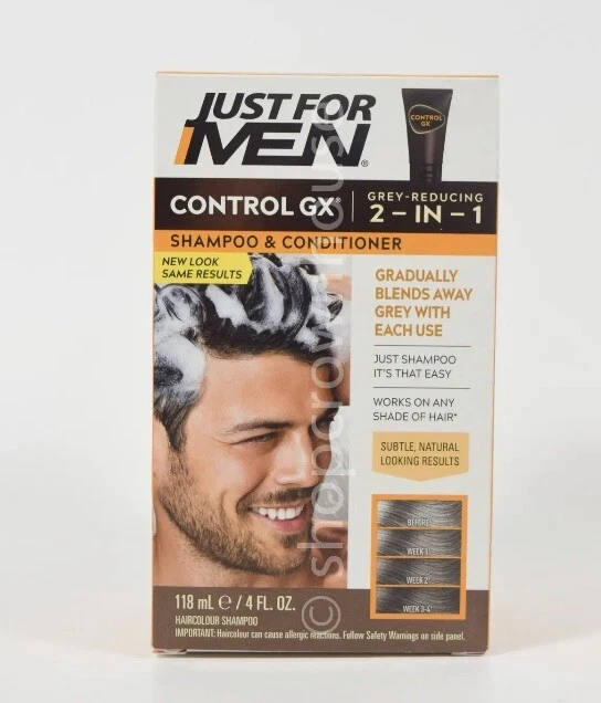 Just for men control gx grey reducing 2in1 4oz 2 pack shampoo
