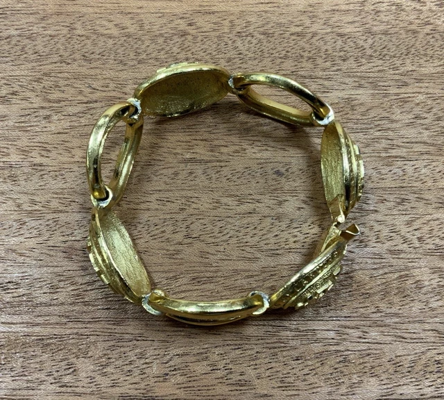 Bracelet Vintage Guy Laroche Paris Parfums - Métal Doré - Bijou Rétro