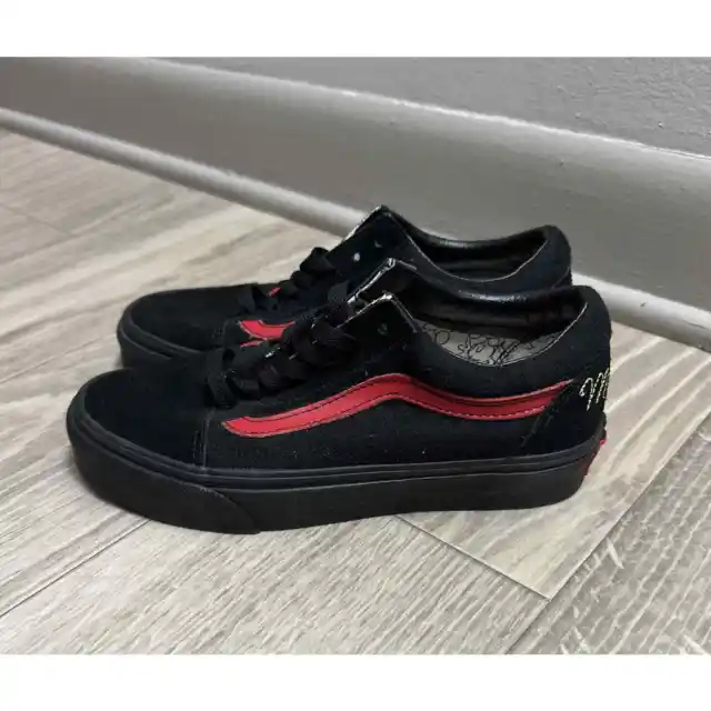Vans Old Skool Disney Mickey Mouse Club Skate Shoes Black/Red Sz 5 Women's