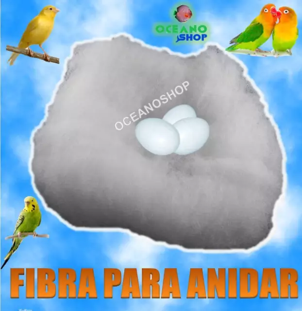 Fibra 85Gr Cama Nido Pajaro Diamante Jilguero Periquito Ninfa Agaporni Canario