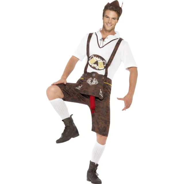 Pantaloni in pelle con bratwurst pantaloni in pelle bavaresi pantaloni tradizionali Oktoberfest costume tradizionale